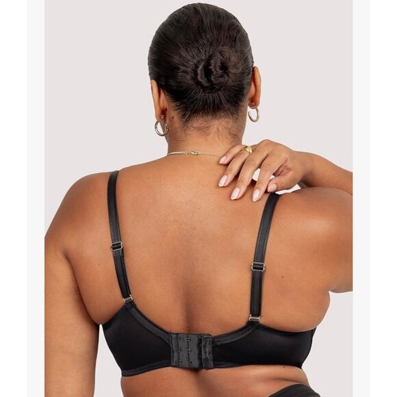 Curvy Couture 40H Bra Black Luxe Lace Underwire Unlined Full Coverage 1299 - Picture 2 of 6